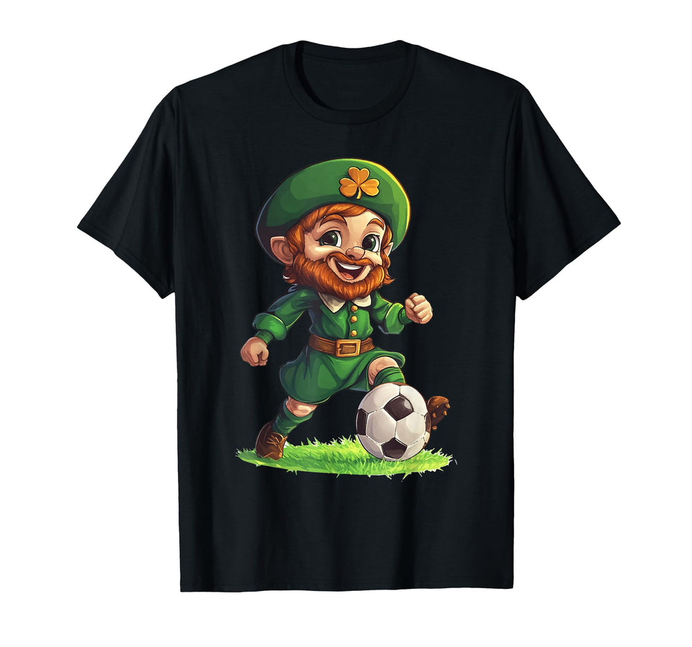 St Patricks Day Soccer Player Soccer T-Shirt - Trendy Graphic Men Women