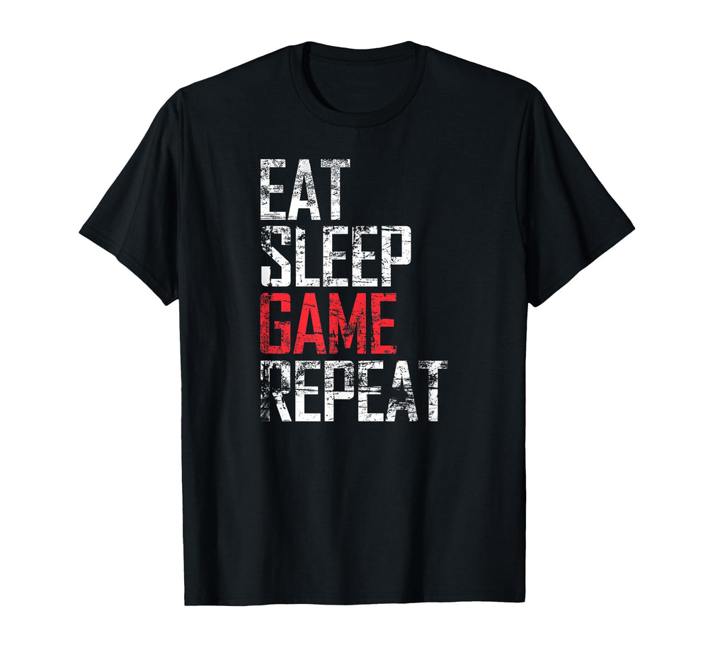 Eat Sleep Game Repeat Video Game Gift T-Shirt - Trendy Graphic for Adults