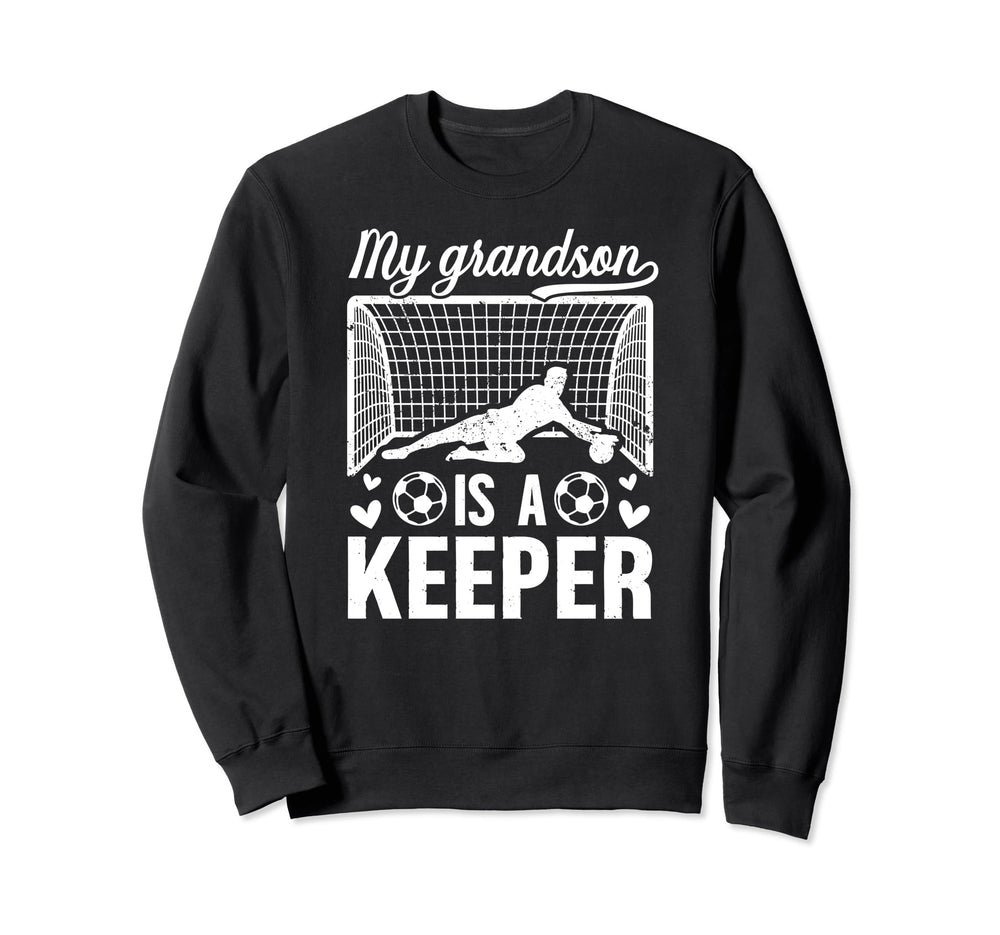 My Grandson Soccer Keeper Grandma Sweatshirt - Trendy Graphic Unisex