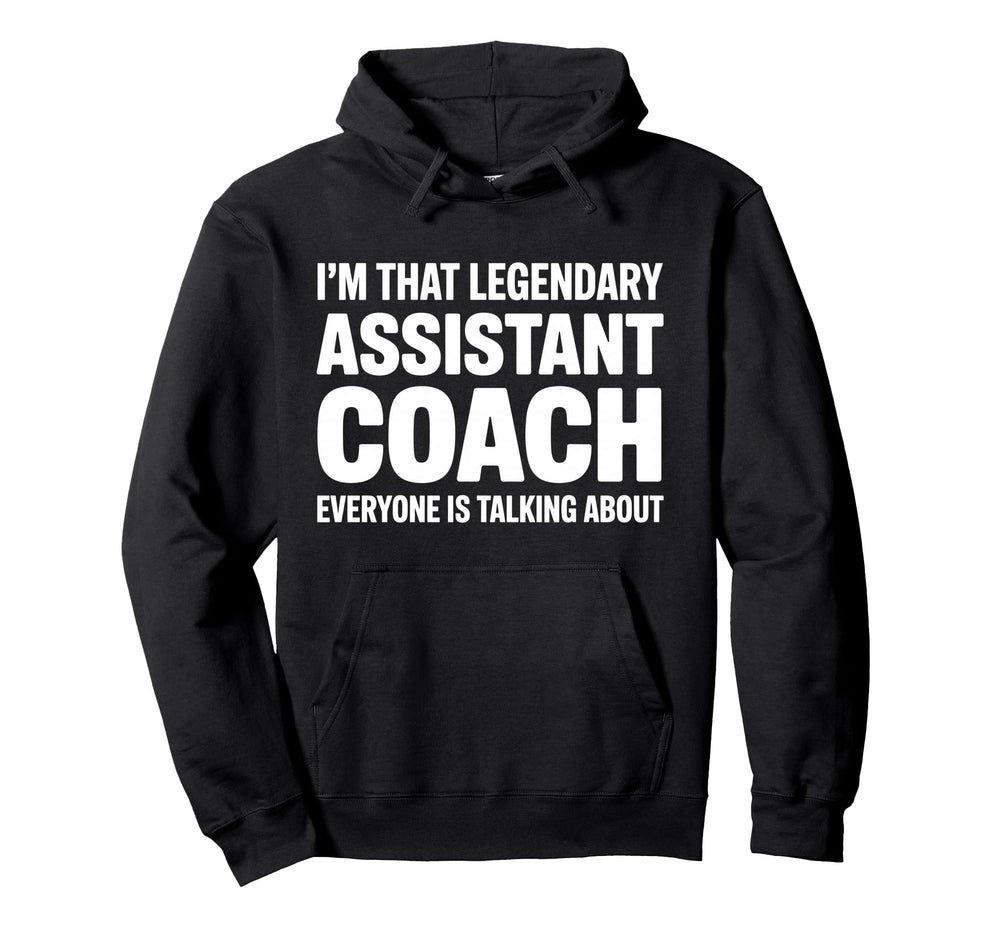 Funny Assistant Coach Art Assistant Hoodie - Fun Novelty Design for Adults