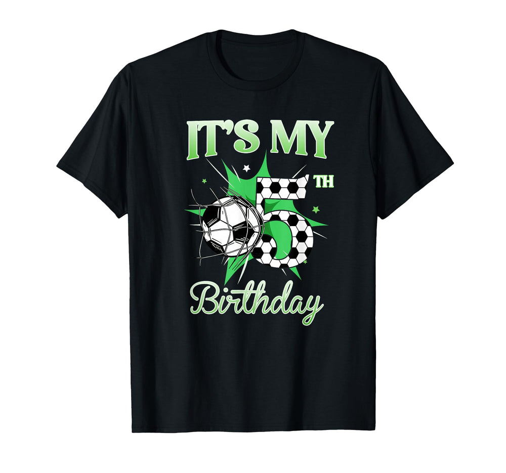 Its My 5Th Birthday Soccer Ball 5 Year T-Shirt - Minimalist Print Unisex