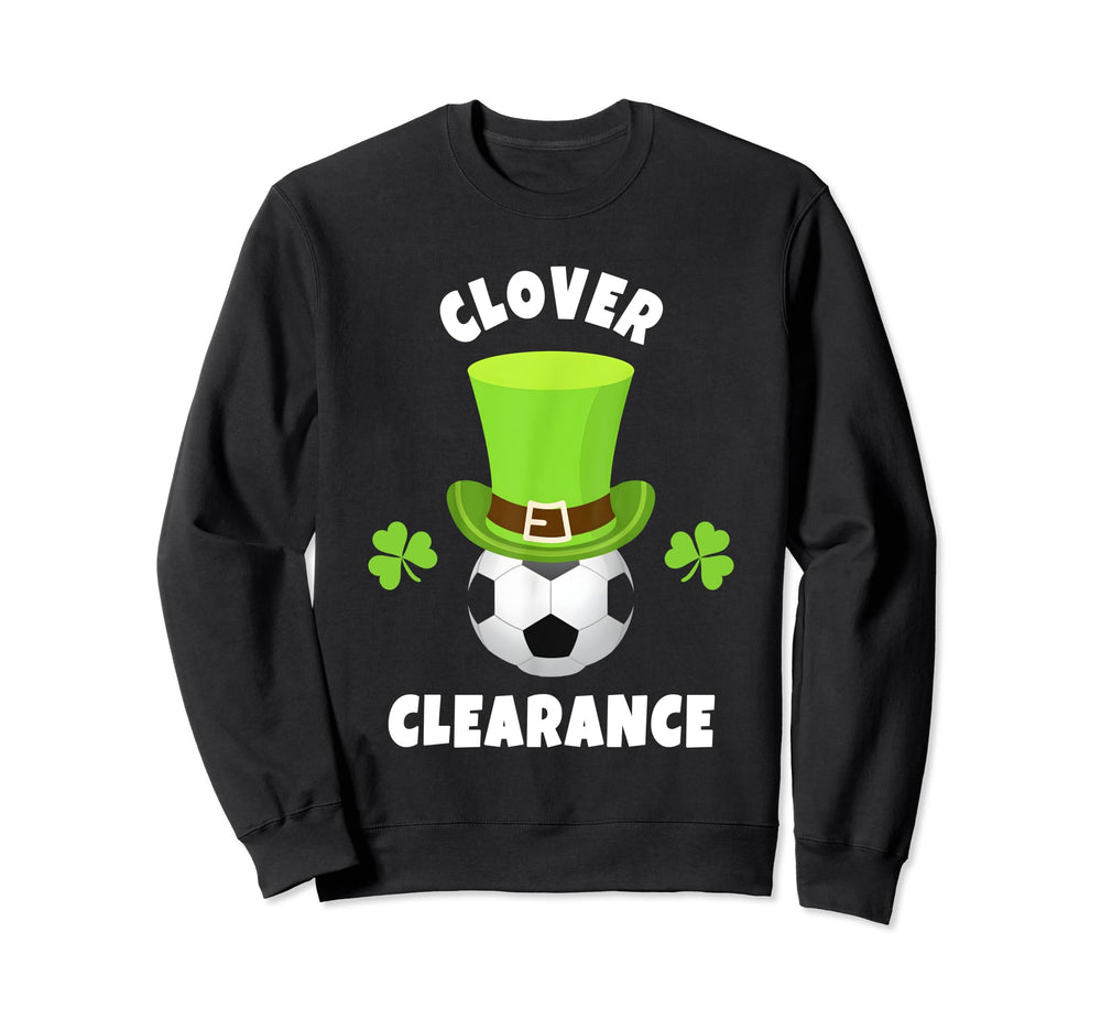 Soccer Goalie Clover Clearance Sweatshirt - Unique Graphic Unisex