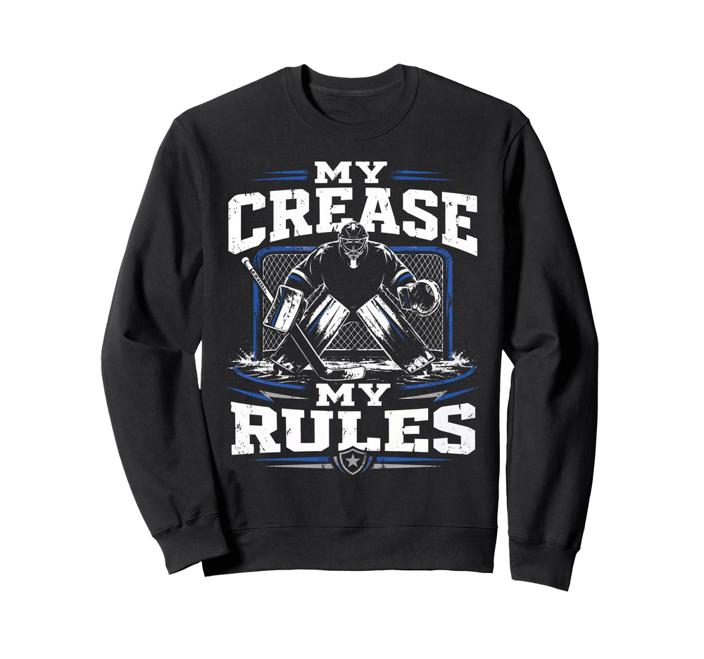 Ice Hockey Goalie Crease Hockey Sweatshirt - Unique Graphic Men Women