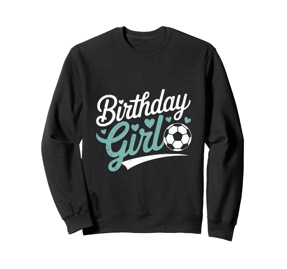 Birthday Soccer Hearts Fun Sweatshirt - Custom Art Print Men Women