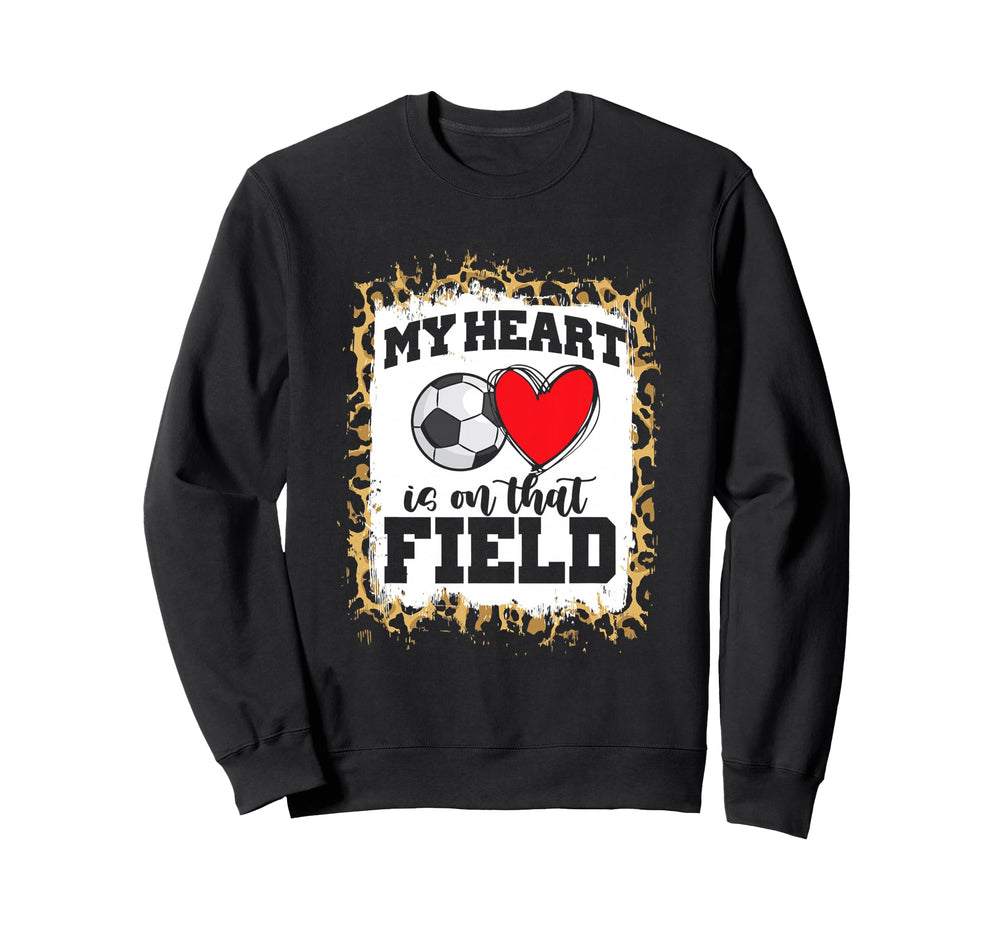 Soccer Mom Leopard Cheetah Soccer Fan Sweatshirt - Custom Art Print Unisex