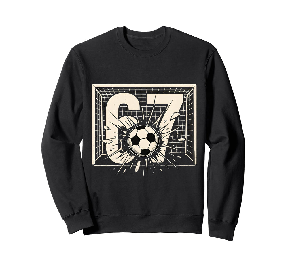 Soccer Ball Smash 67 Goal Football Sweatshirt - Novelty Apparel for Adults