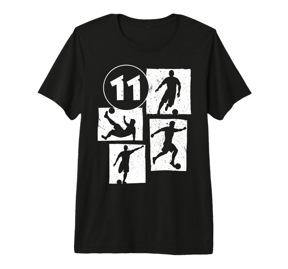 11Th Birthday Soccer Player Football T-Shirt - Custom Art Print Men Women