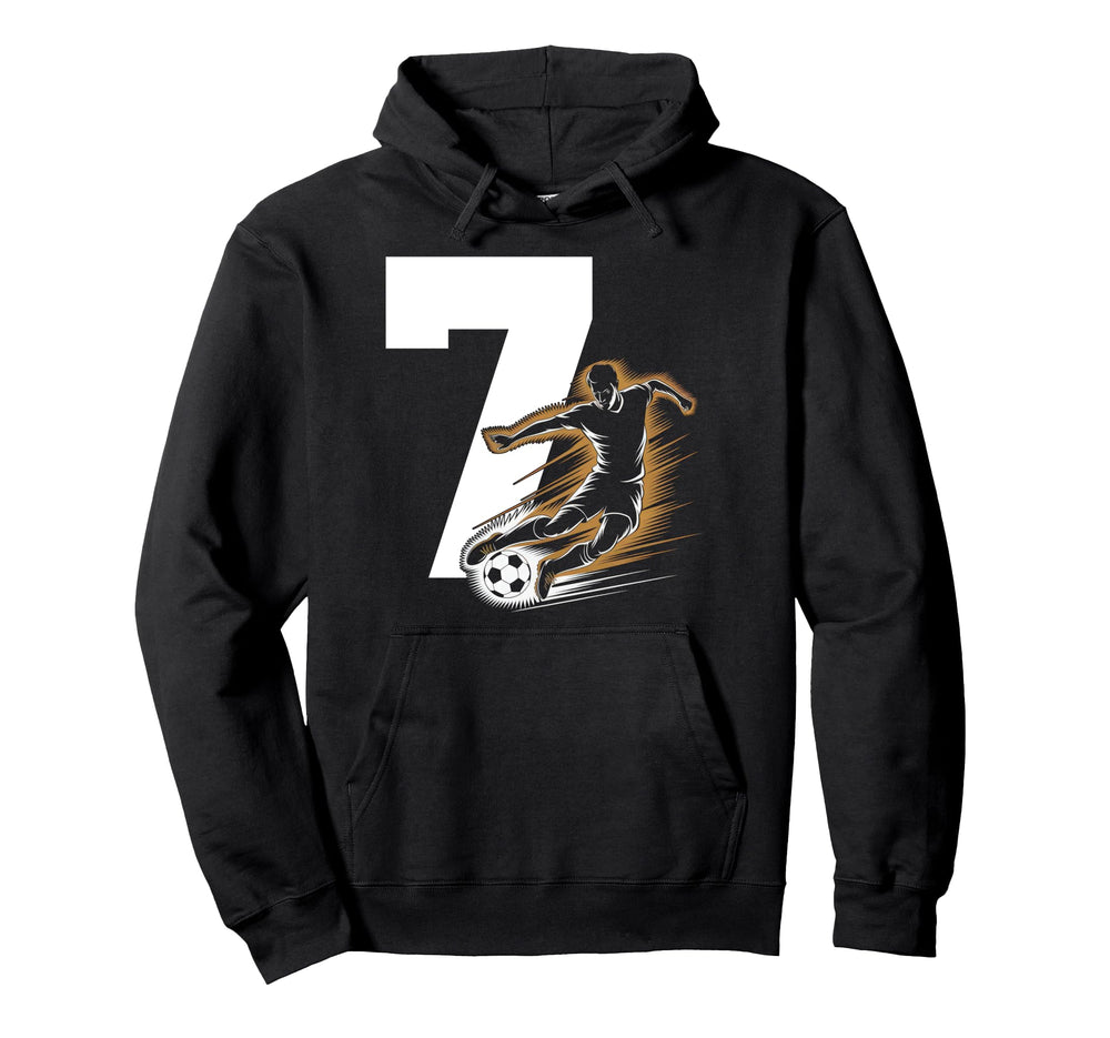 7 Soccer Birthday Gift Soccer Fan Hoodie - Custom Art Print Men Women