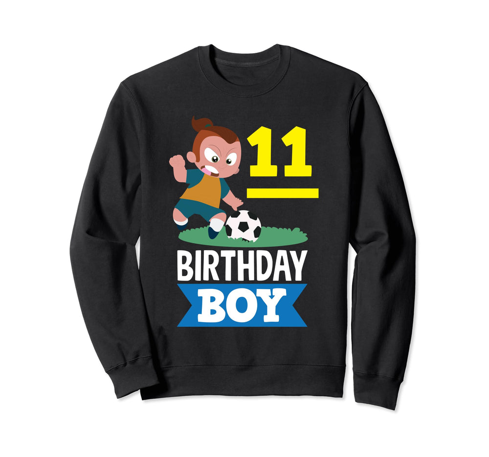 11Th Birthday 11 Years Soccer Sweatshirt - Graphic Print for Adults