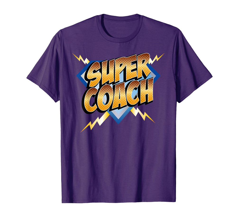 Super Coach Superhero Comic Book T-Shirt - Novelty Apparel for Adults