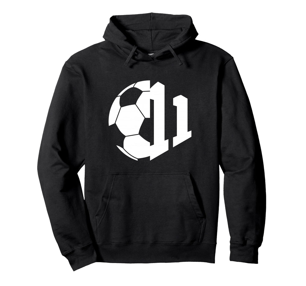 Number 11 Years Soccer 11Th Birthday Hoodie - Minimalist Print Men Women