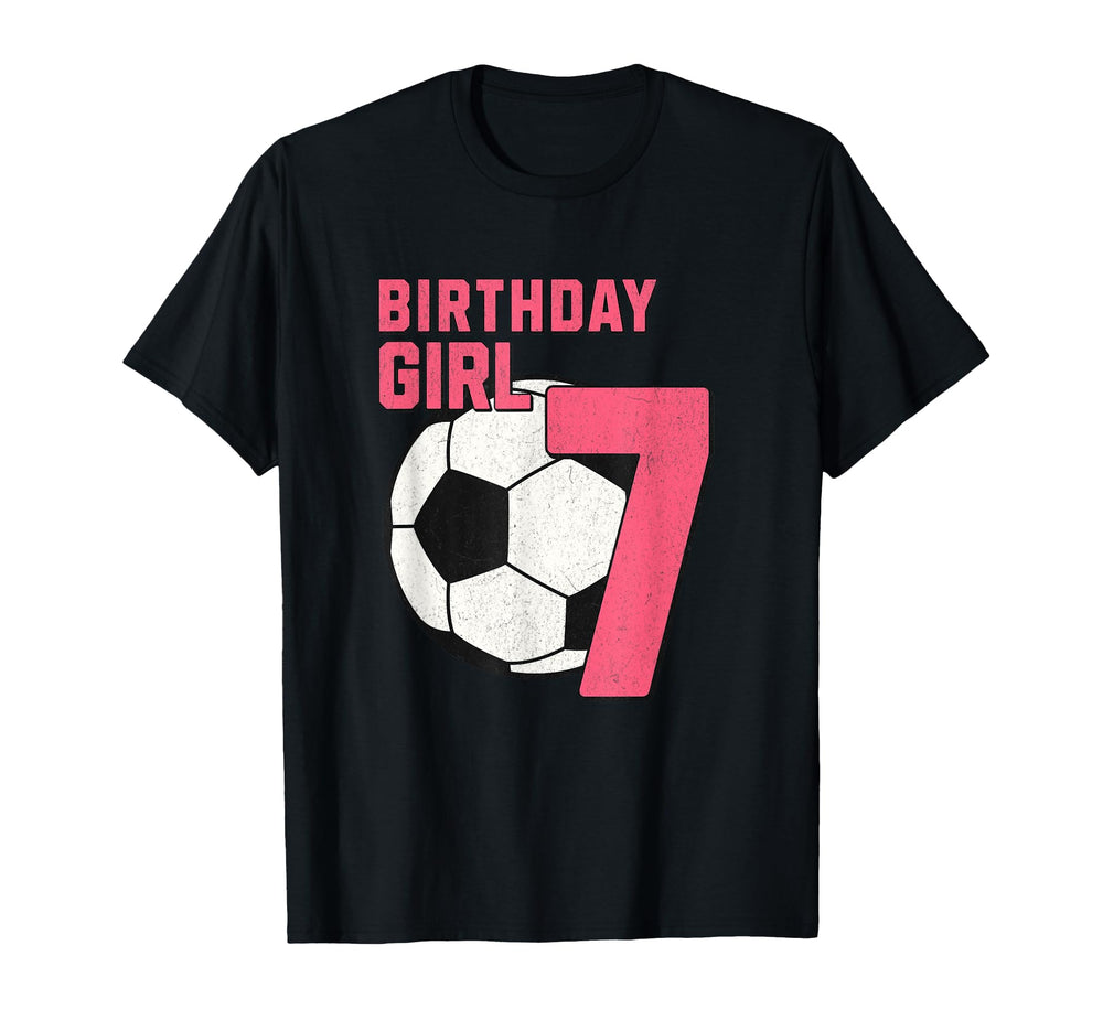 Soccer Football Birthday 7 Years T-Shirt - Casual Everyday Wear for Adults