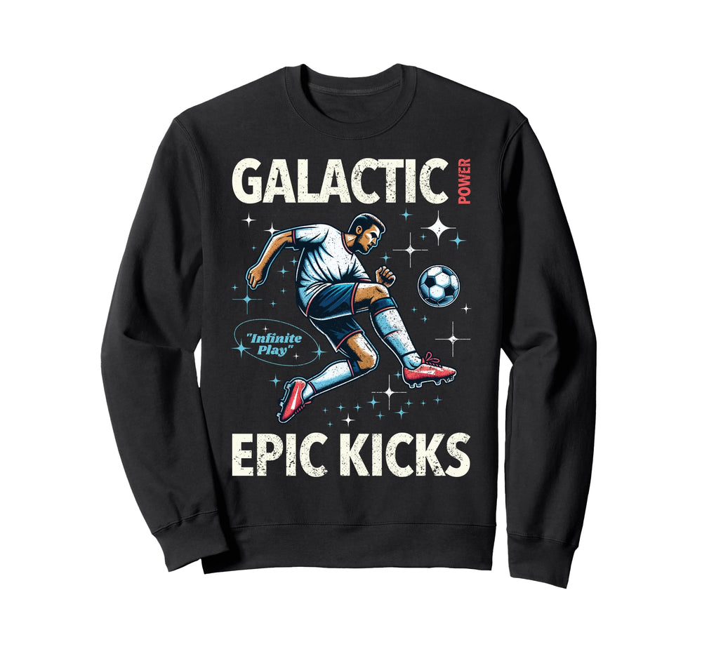 Soccer Player Galactic Power Epic Sweatshirt - Streetwear Style Unisex