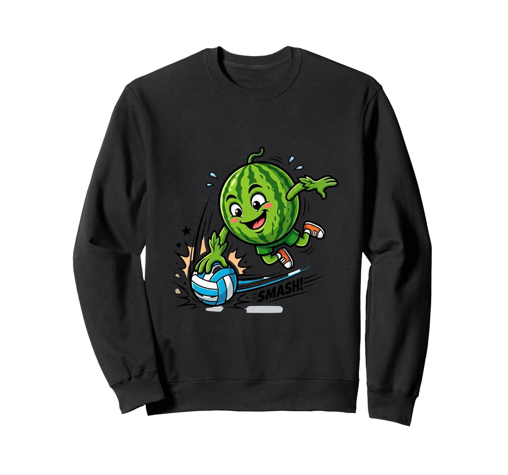 Watermelon Soccer Player Number 7 Sweatshirt - Minimalist Print Men Women