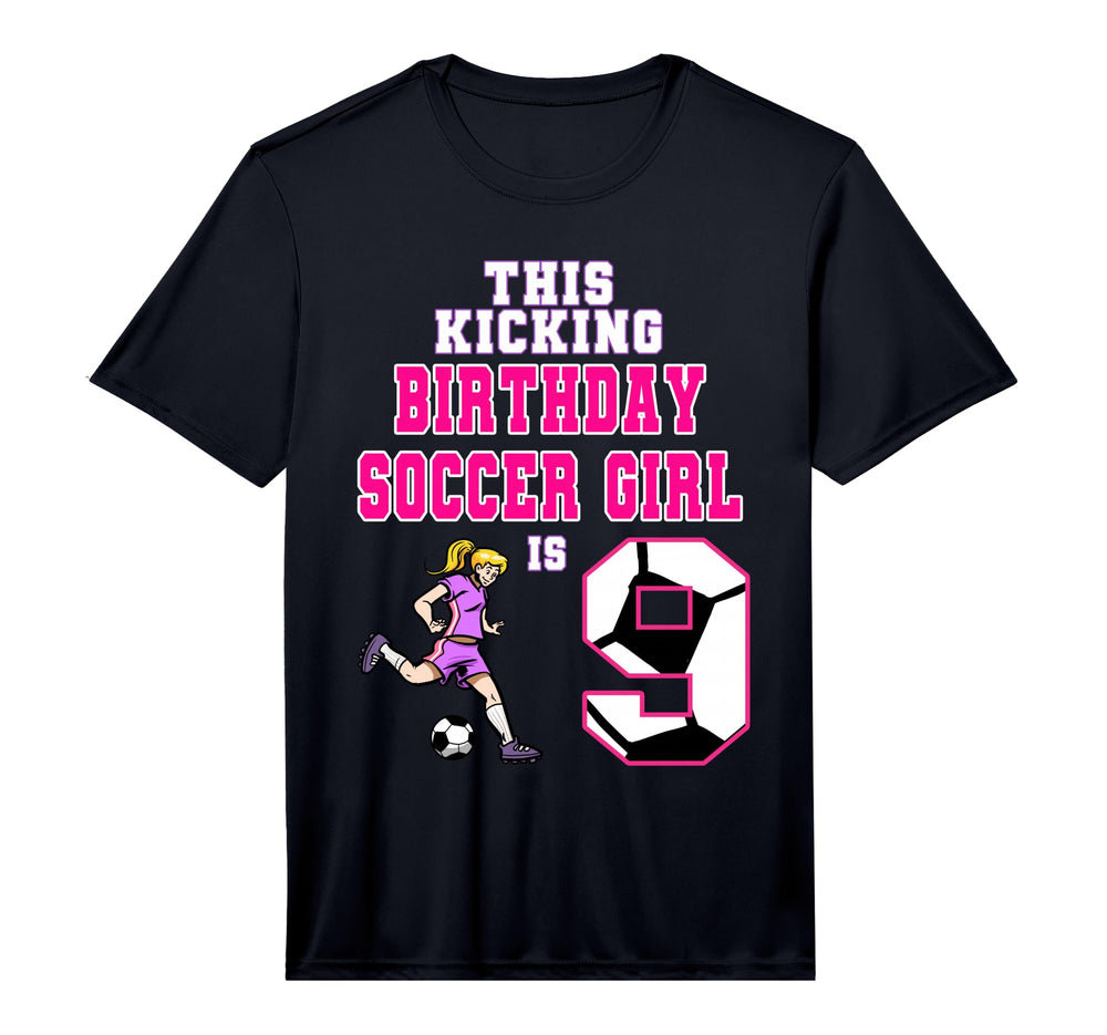 This Birthday Soccer Is 9 Soccer T-Shirt - Custom Art Print Men Women