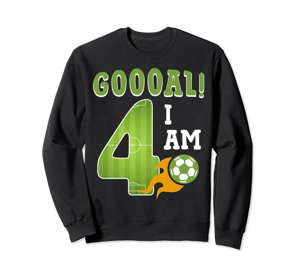 4Th Birthday Soccer Im 4 Year Old Sweatshirt - Graphic Print for Adults