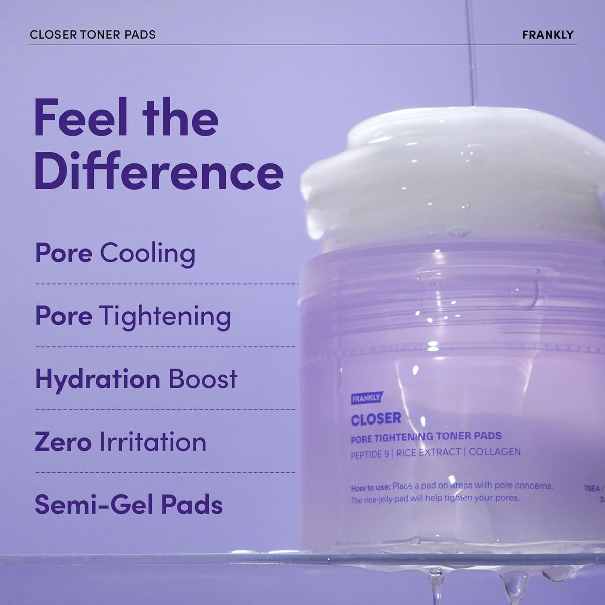 Frankly Closer Pore Tightening Toner Pads - Snipetell