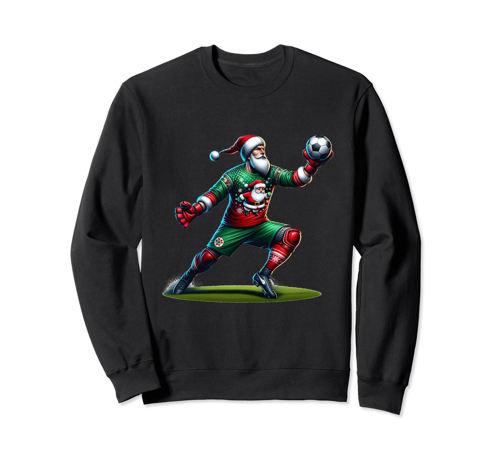 Santa Claus Soccer Goalie Sweatshirt - Graphic Print Men Women