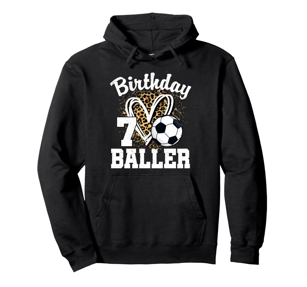 7Th Birthday Baller 7 Year Old Birthday Hoodie - Custom Art Print Unisex