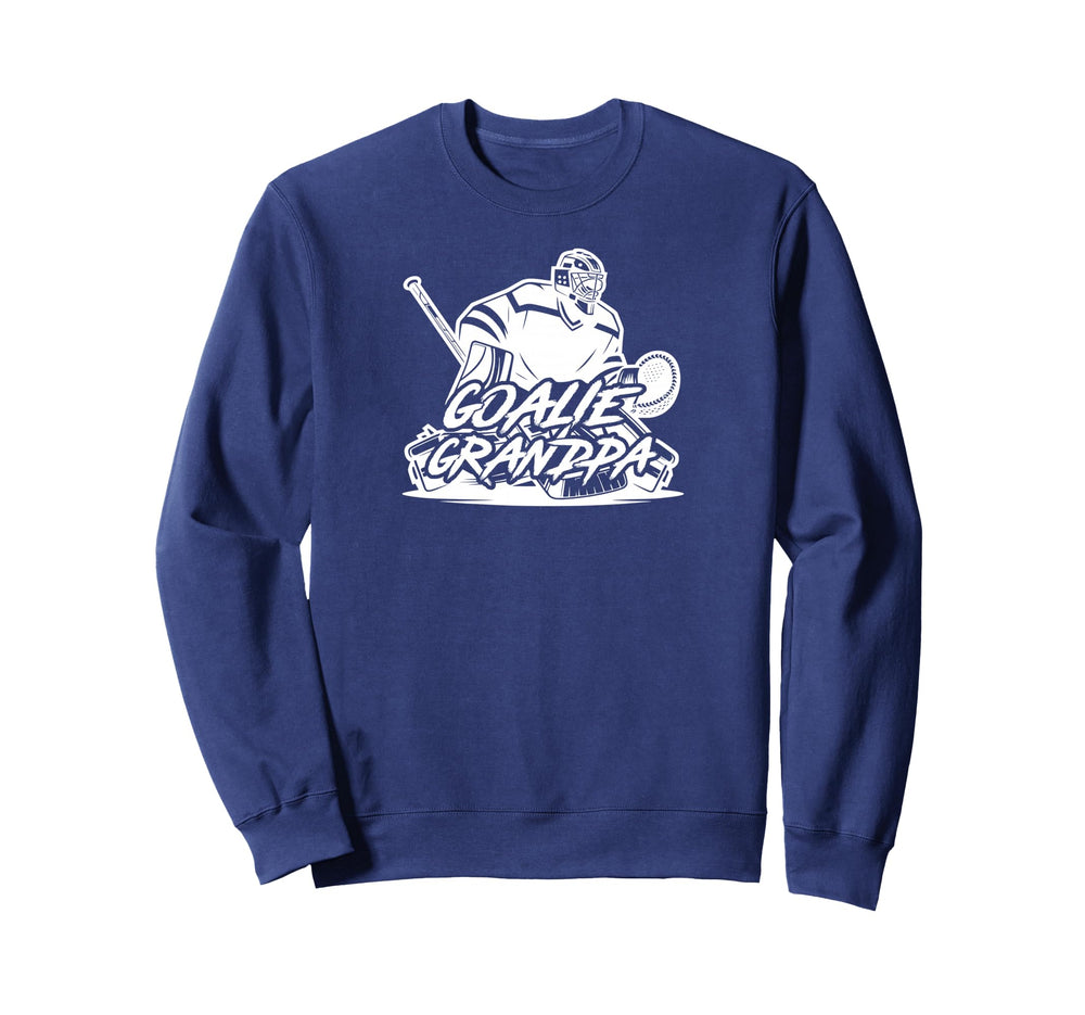 Ice Hockey Goalie Grandpa Hockey Sweatshirt - Novelty Apparel Unisex