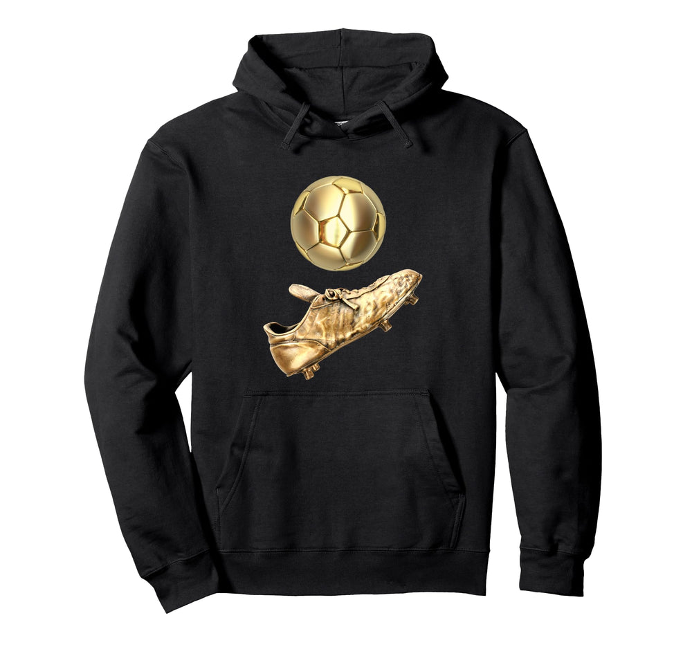 Soccer Champions Award Gold Cleats Ball Hoodie - Custom Art Print Unisex