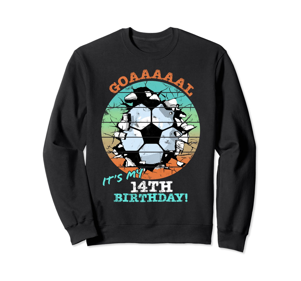 Soccer Birthday Party 14 Year Sweatshirt - Fun Novelty Design for Adults