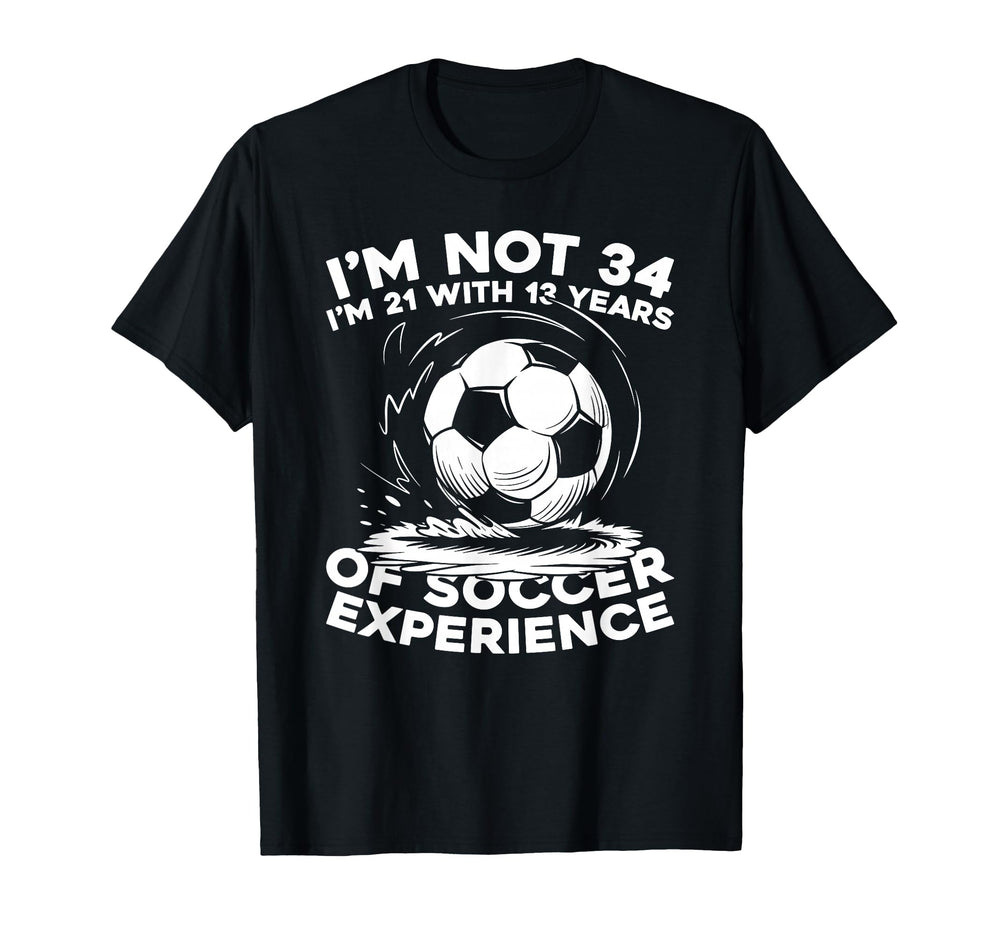 34 Years Old Player Sports Team Soccer T-Shirt - Trendy Graphic Unisex