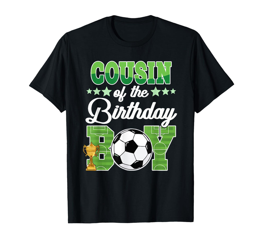 Soccer Cousin Birthday Party Soccer T-Shirt - Minimalist Print for Adults