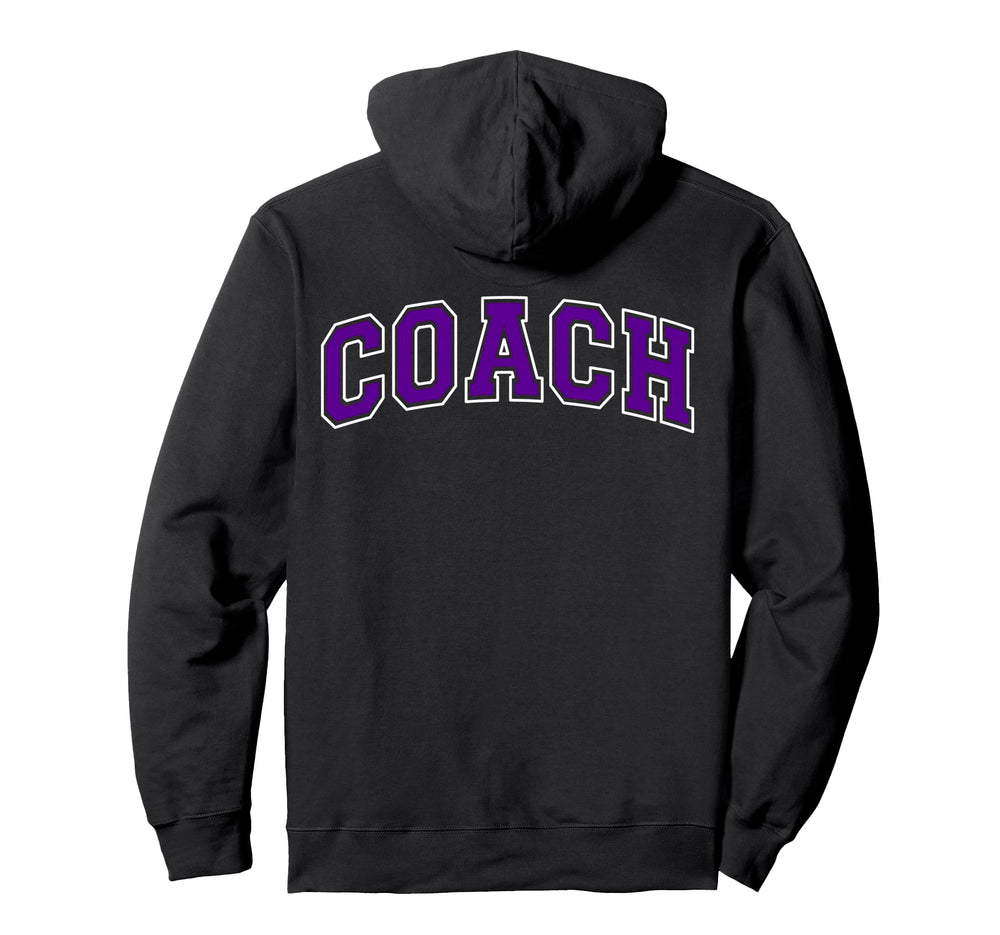 Coach Sports Trainer Purple White Hoodie - Aesthetic Graphic for Adults