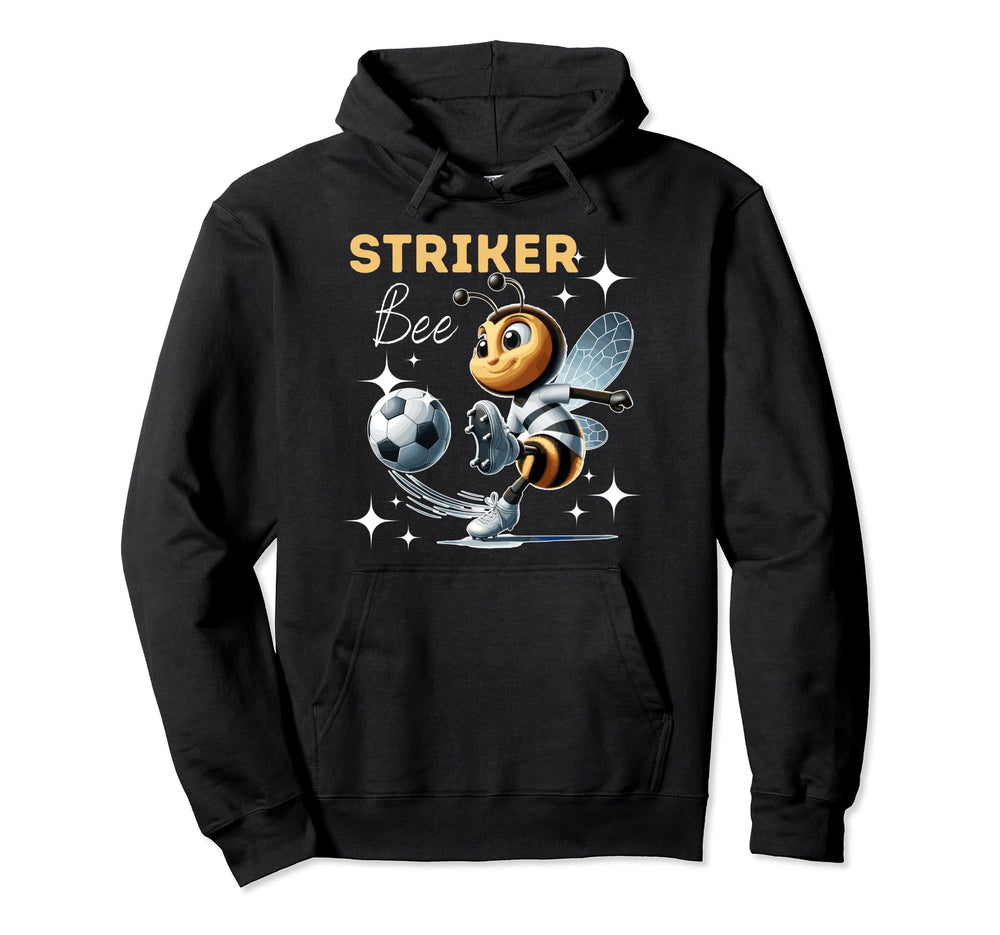 Striker Bee Soccer Enthusiast Hoodie - Custom Art Print Men Women
