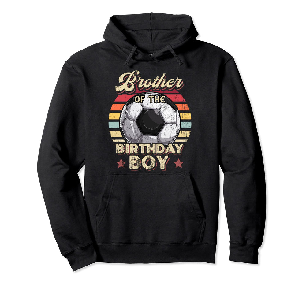 Brother Birthday Soccer Birthday Party Hoodie - Minimalist Print Unisex