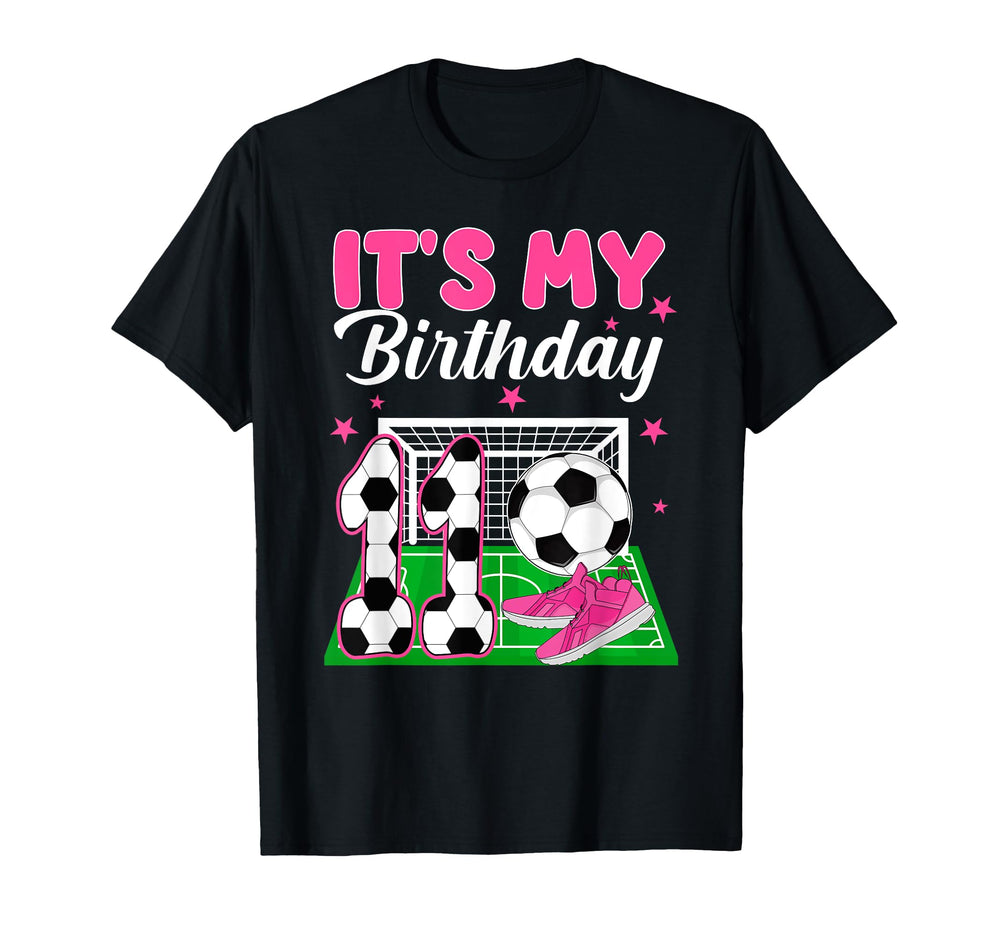 Its My 11Th Soccer Birthday Soccer T-Shirt - Minimalist Print for Adults