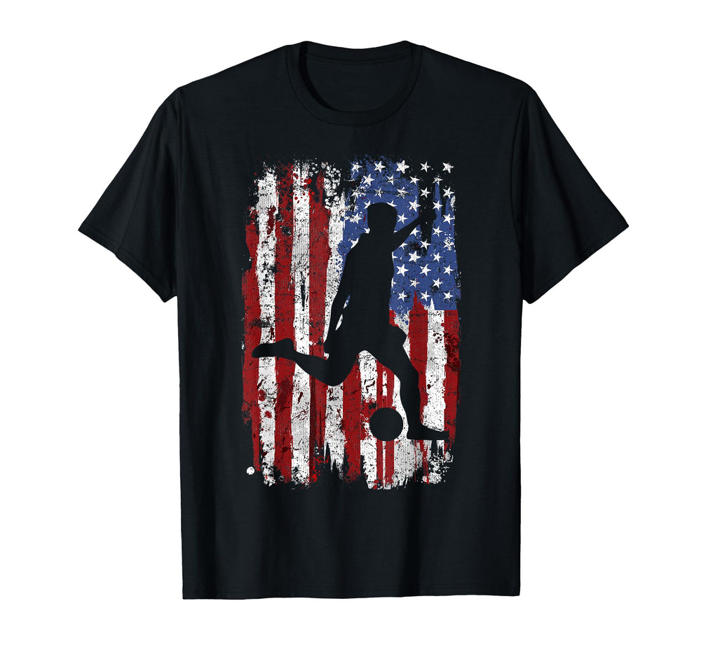 Soccer Usa Flag T-Shirt - Minimalist Print Men Women