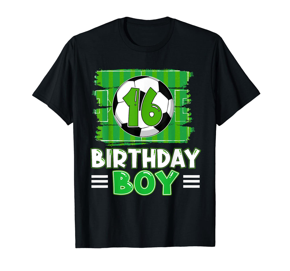 16 Year Old Birthday Soccer 16Th Party T-Shirt - Trendy Graphic Men Women