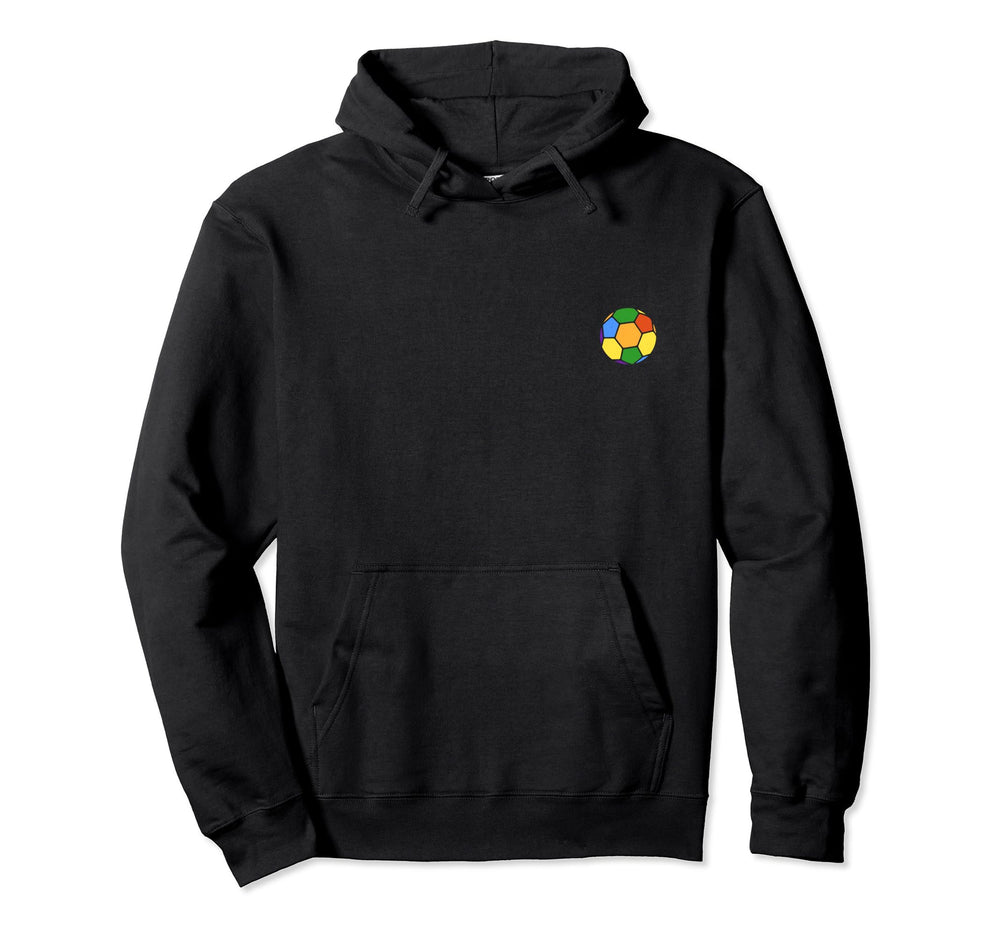 Soccer Player Or Coach Rainbow Flag Ball Hoodie - Trendy Graphic Unisex