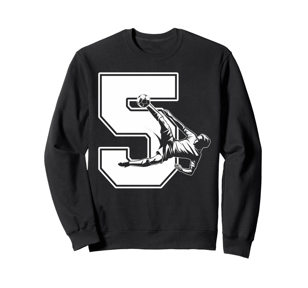 5 Soccer Birthday Gift Soccer Fan Sweatshirt - Graphic Print for Adults