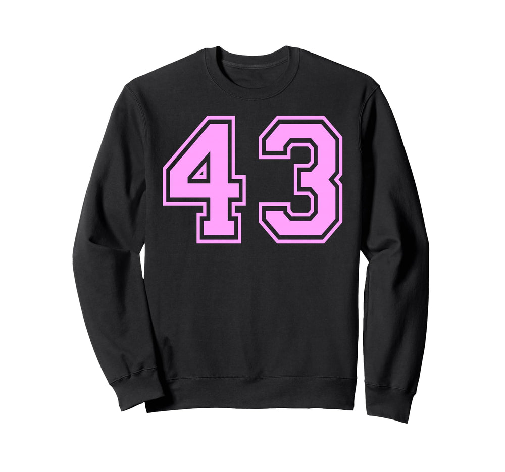 43 Number Forty Three Sports Sweatshirt - Fun Novelty Design for Adults