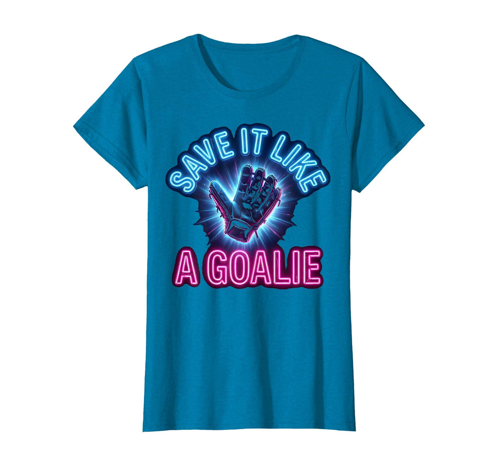 Save It Like Goalie Soccer T-Shirt - Graphic Print for Adults