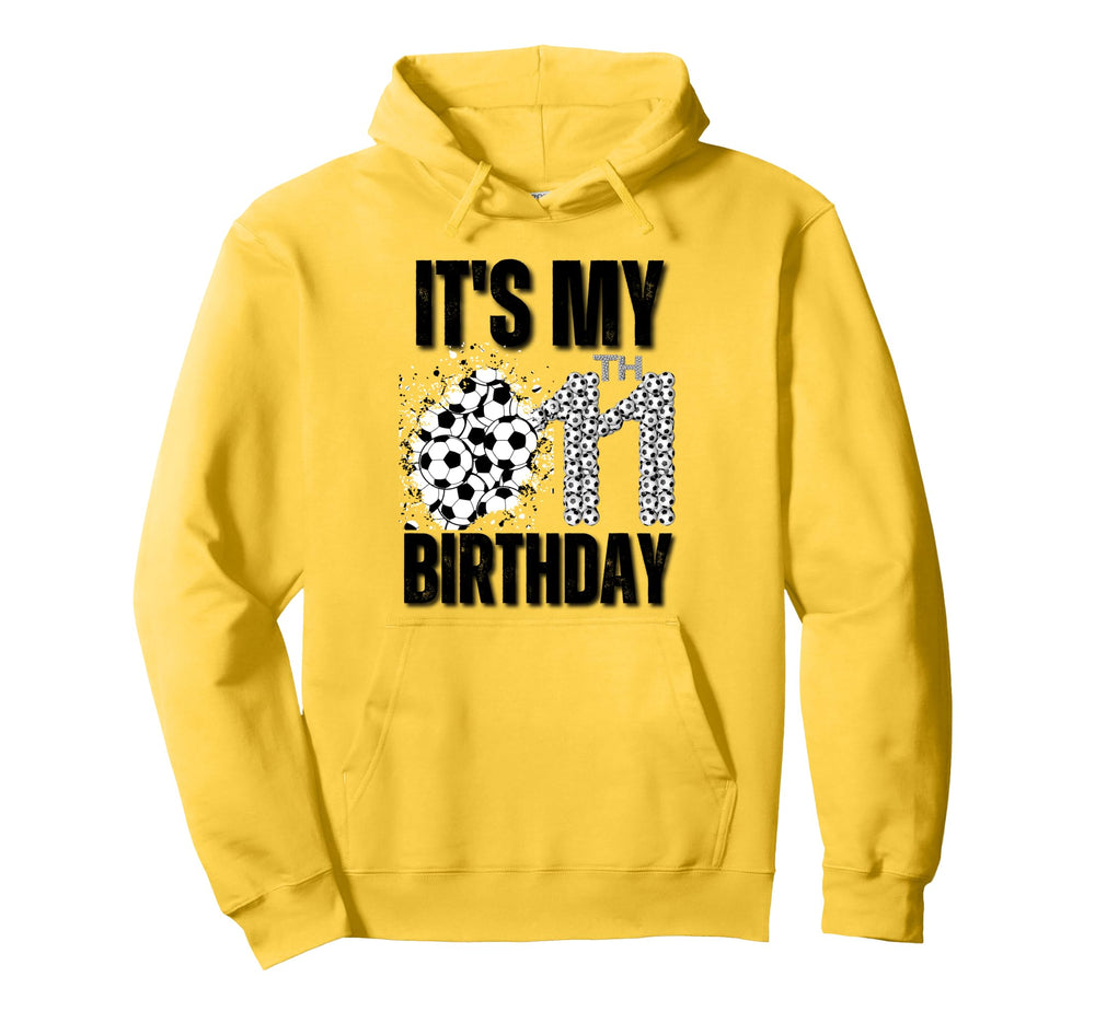 Its My 11Th Birthday Soccer Player Hoodie - Aesthetic Graphic Men Women