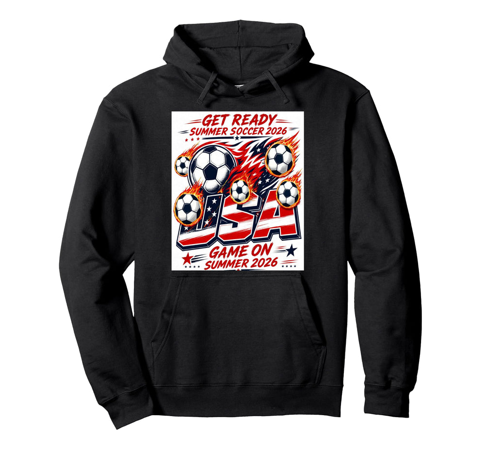 Usa Soccer 2026 Game Summer Hoodie - Casual Everyday Wear for Adults