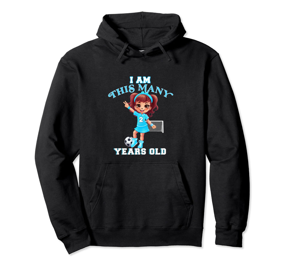 Soccer Player Two Year Old 2Nd Birthday Hoodie - Streetwear Style Unisex