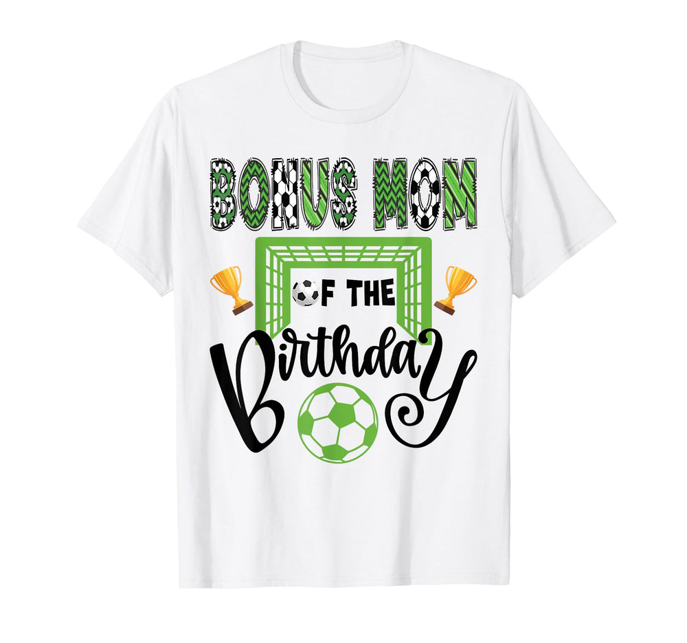 Bonus Mom Birthday Soccer Player Bday T-Shirt - Minimalist Print Unisex
