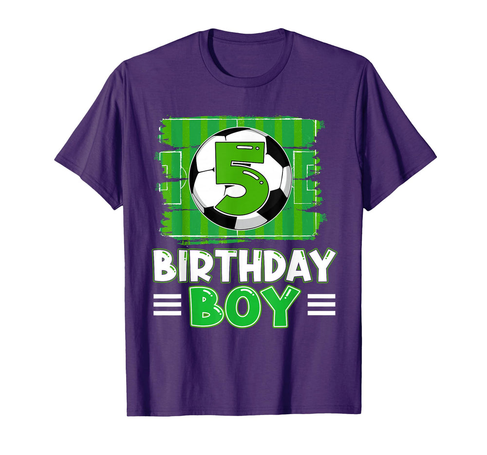 5 Year Old Birthday Soccer 5Th Party T-Shirt - Trendy Graphic Men Women