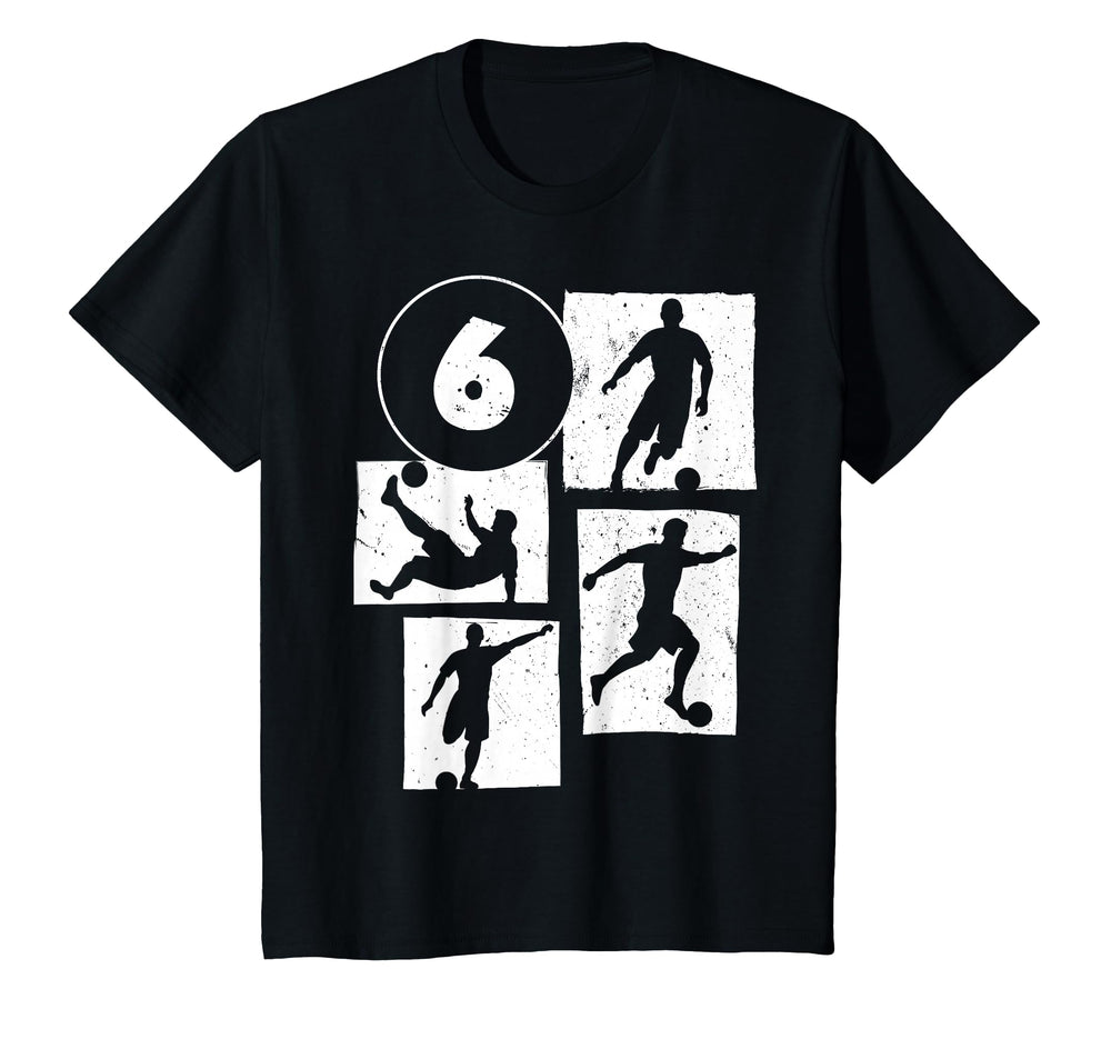 6Th Birthday Soccer Player Football 6 T-Shirt - Unique Graphic Men Women