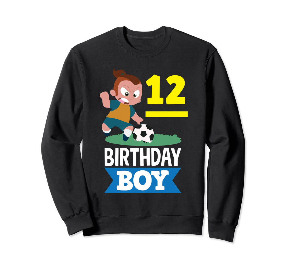 12Th Birthday 12 Years Soccer Sweatshirt - Trendy Graphic for Adults