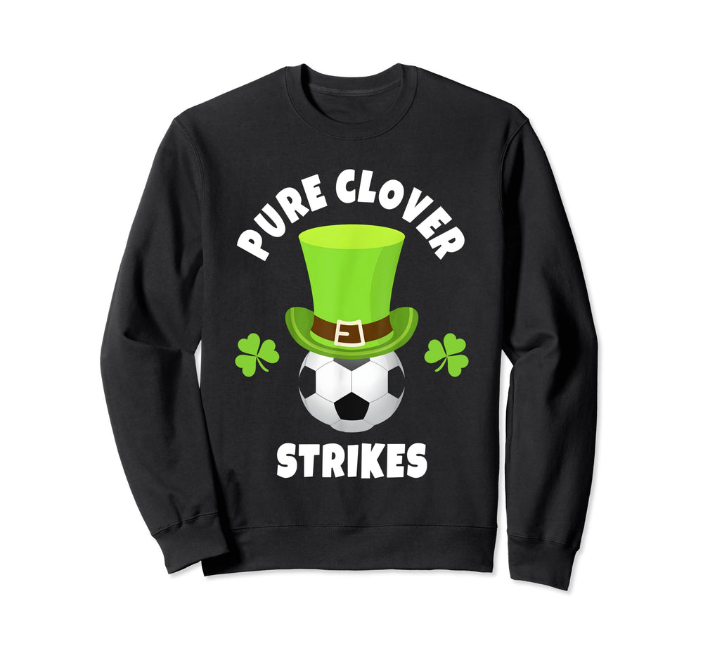 Soccer Striker Pure Clover Strikes Sweatshirt - Minimalist Print Unisex