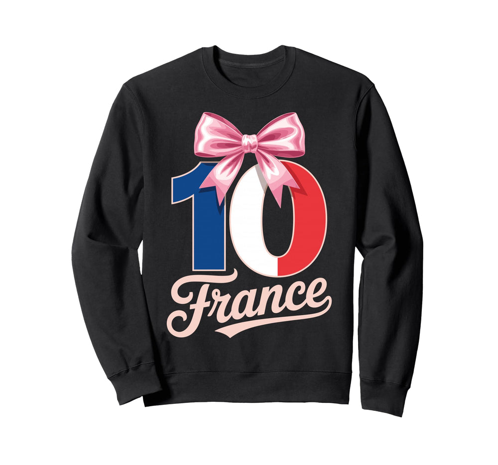 10 France Birthday Number 10 Soccer Sweatshirt - Streetwear Style Unisex