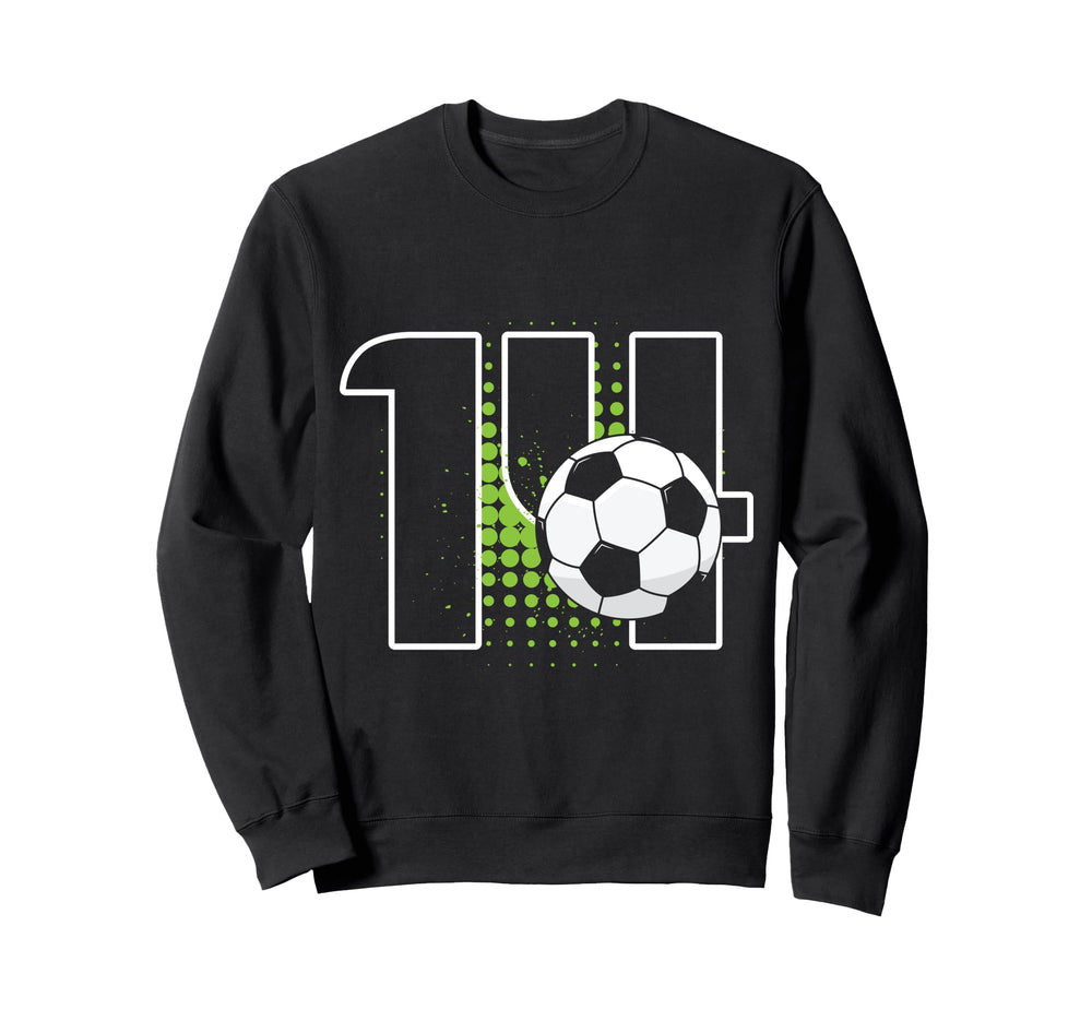 14Th Birthday Soccer Player Football Sweatshirt - Graphic Print Men Women