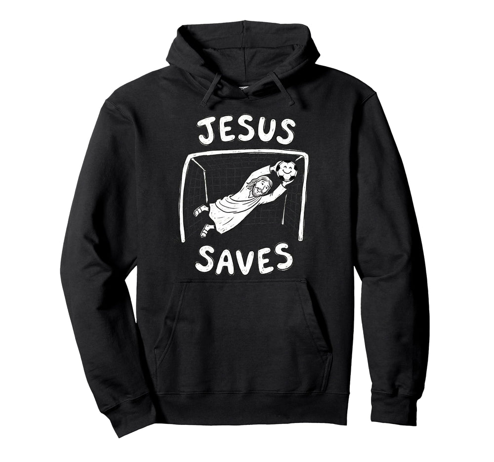 Christian Jesus Saves Soccer Hoodie - Custom Art Print Men Women