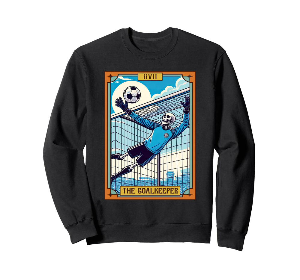 Funny Skeleton Goalkeeper Soccer Sweatshirt - Unique Graphic for Adults